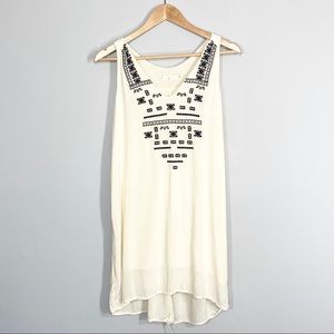 GRACE&MILA distressed embroidered boho chic dress
